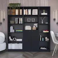 Combo estante 5 repisas + estante 2 puertas + estante 45cm wengue