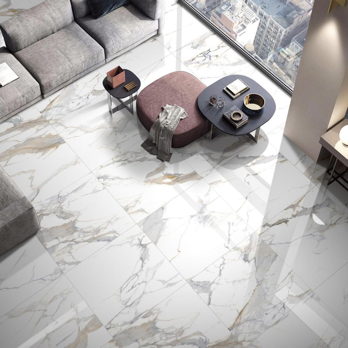 Porcelanato 60x60 cm Prestige Mármol Pulido Blanco 1.44 m2, marca KLIPEN - Foto 2