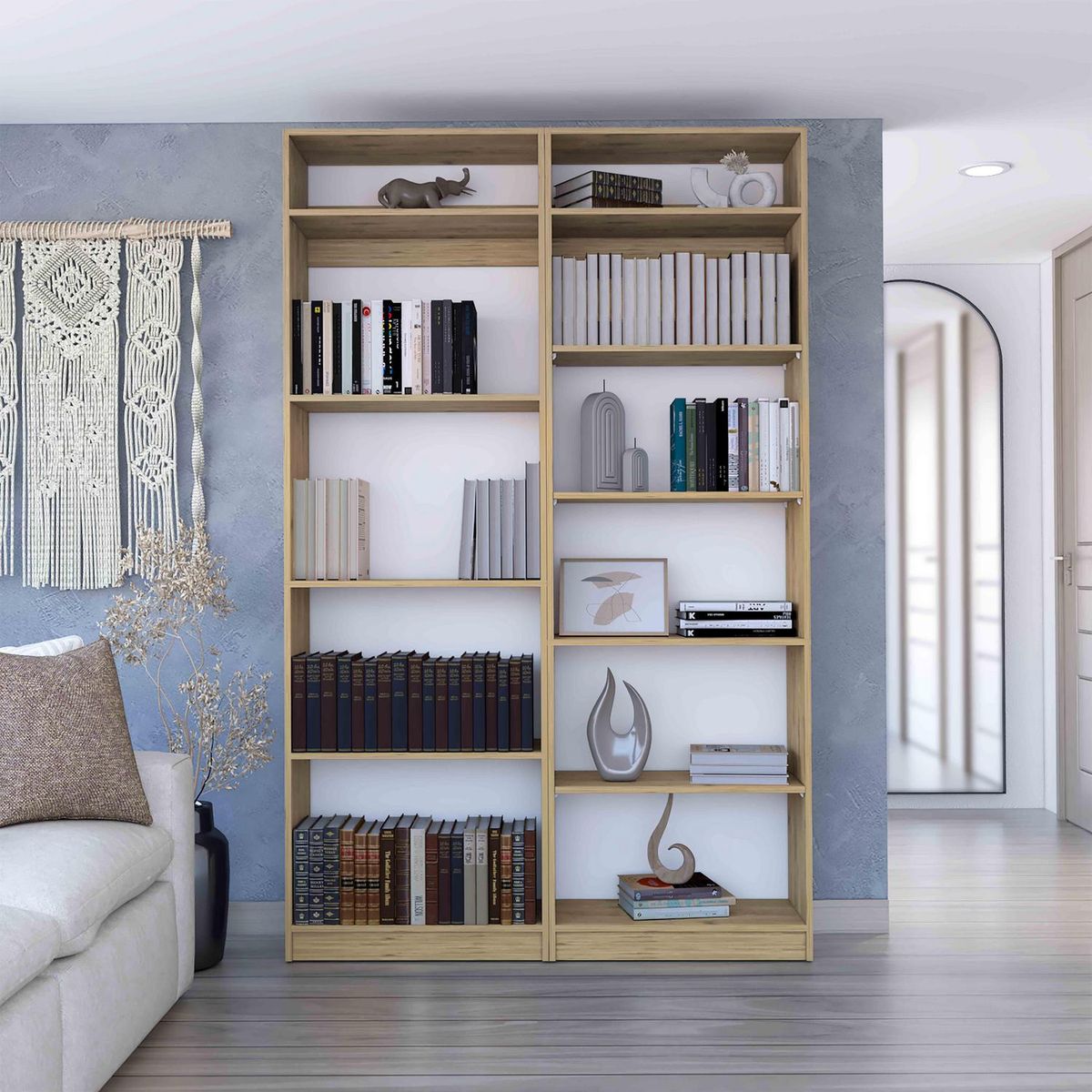 TUHOME - Combo 2 estantes + complemento macadamia