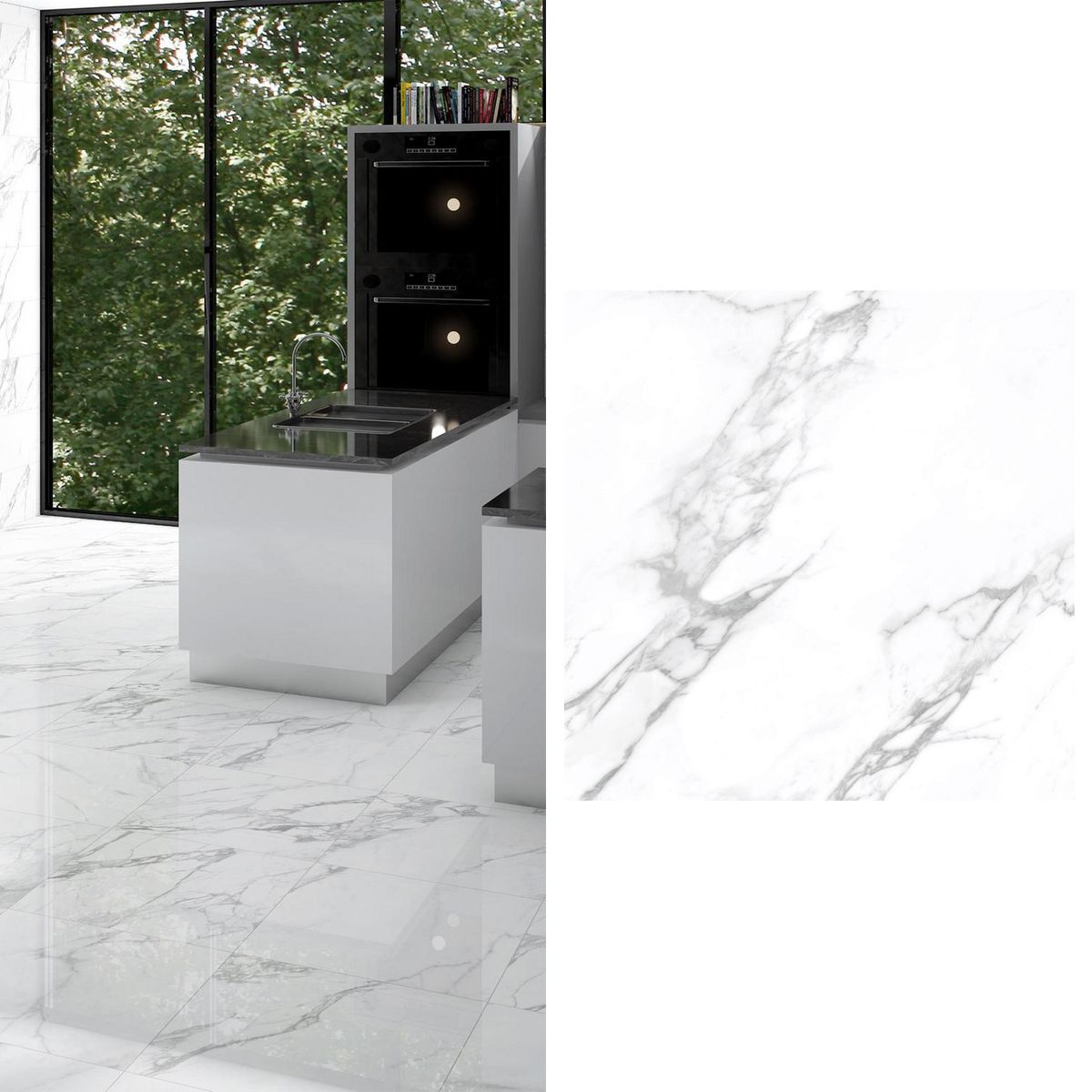 KLIPEN - Porcelanato 60x60 cm Prestige Mármol Pulido Blanco 1.44 m2