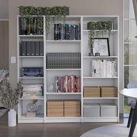 Combo 2 estantes + estante 4 repisas blanco