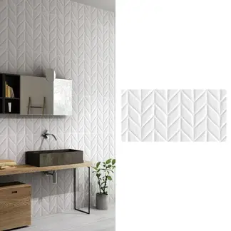 KLIPEN - Cerámica Muro 30X60 Ice Deco Chevron Brillante 1.44 M2