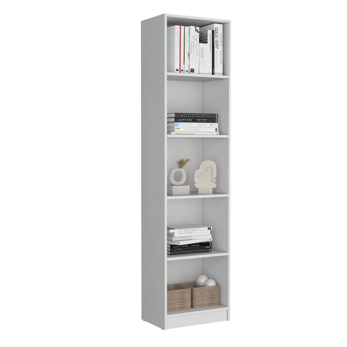 TUHOME - Combo estante 45cm + estante 2 puertas blanco