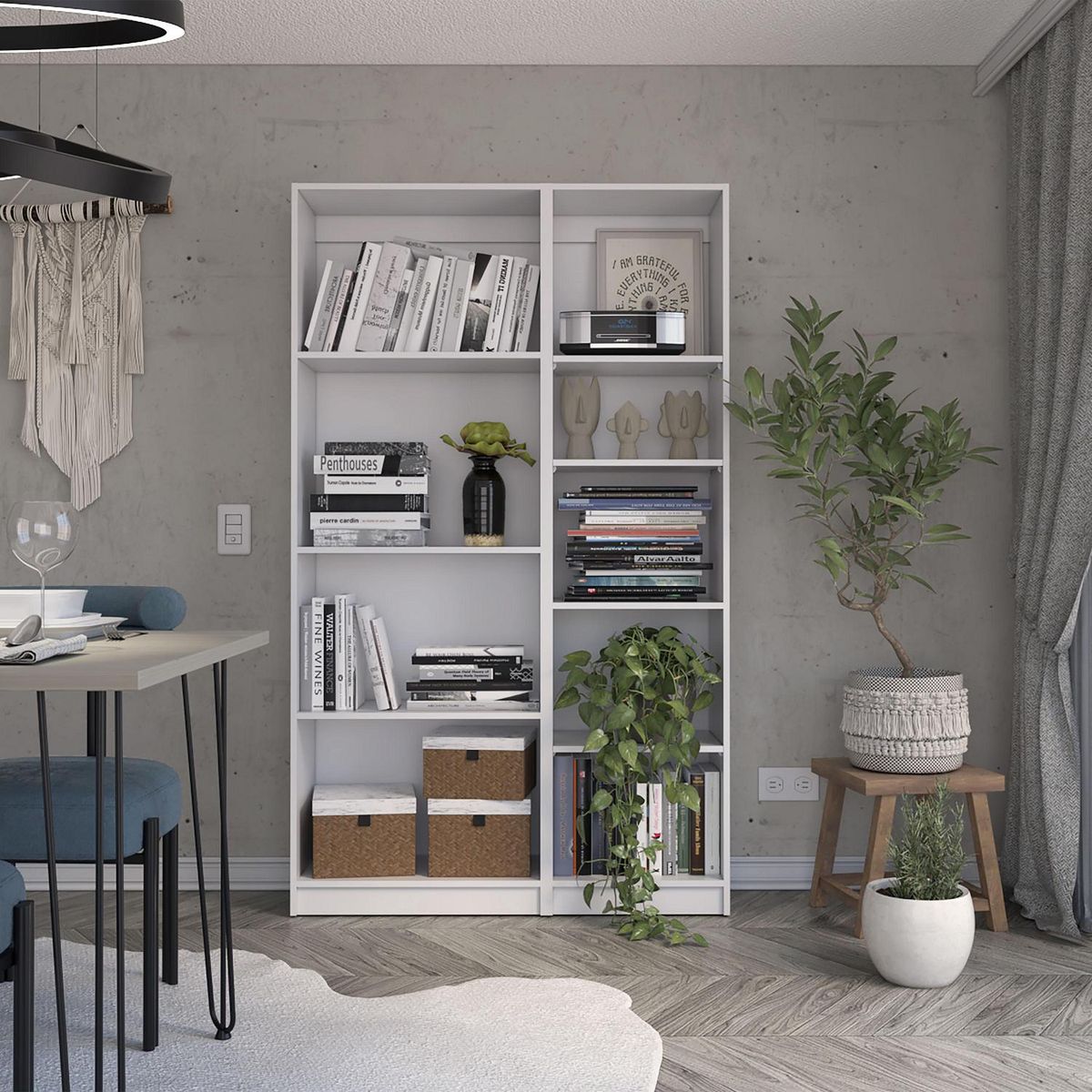 TUHOME - Combo estante 62cm + estante 45cm blanco