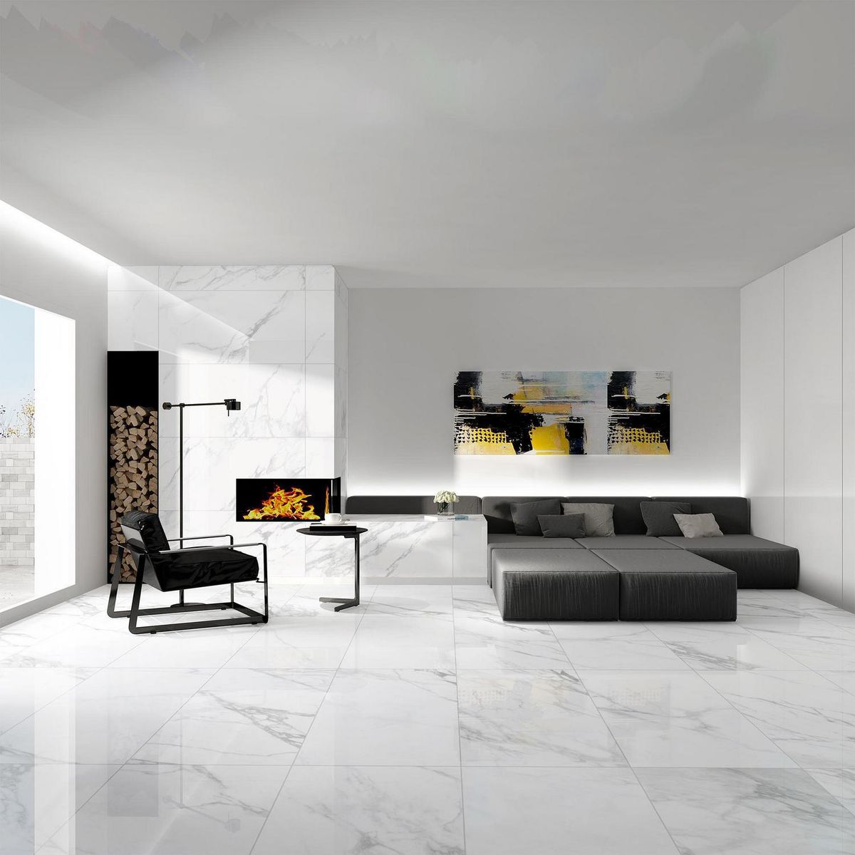 KLIPEN - Porcelanato 60x120 cm Prestige Mármol Pulido Blanco 1.44 m2