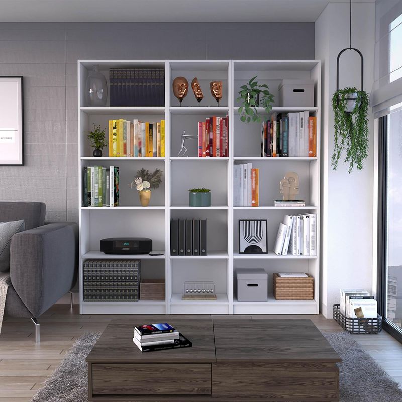 TUHOME - Combo 2 estantes 62cm + estante 45cm blanco