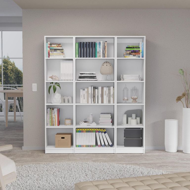 TUHOME Combo 2 estantes 45cm + estante 62cm blanco