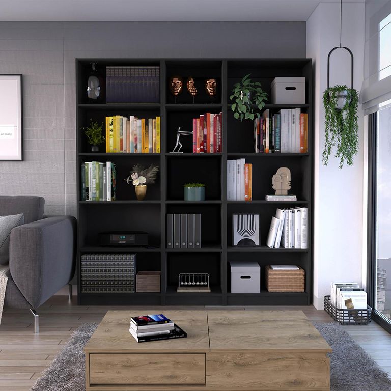 TUHOME Combo 2 estantes 62cm + estante 45cm wengue