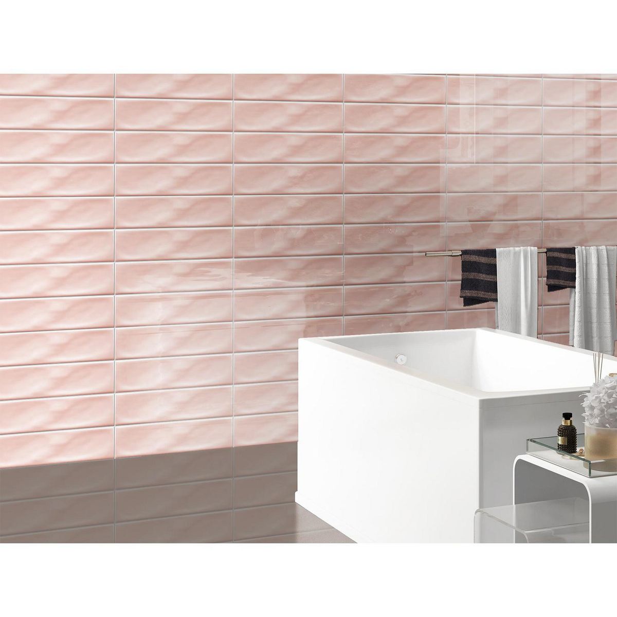 KLIPEN - Cerámica 6.8x28 cm Ice Craft Rosado 1 m2