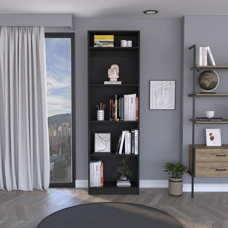 TUHOME - Combo estante 4 repisas + complemento wengue