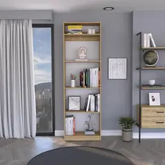 TUHOME - Combo estante 4 repisas + complemento macadamia