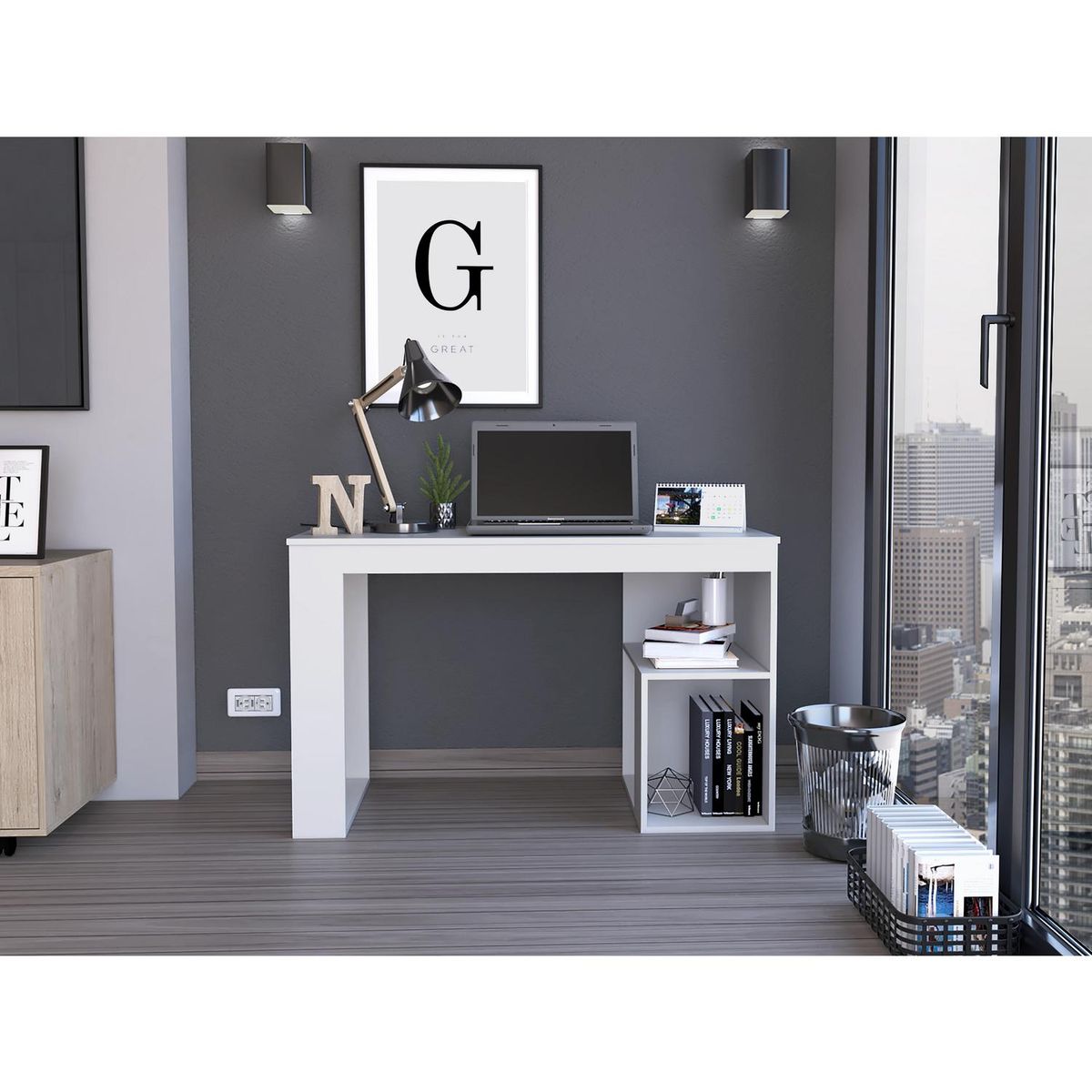 TUHOME - Escritorio astana blanco
