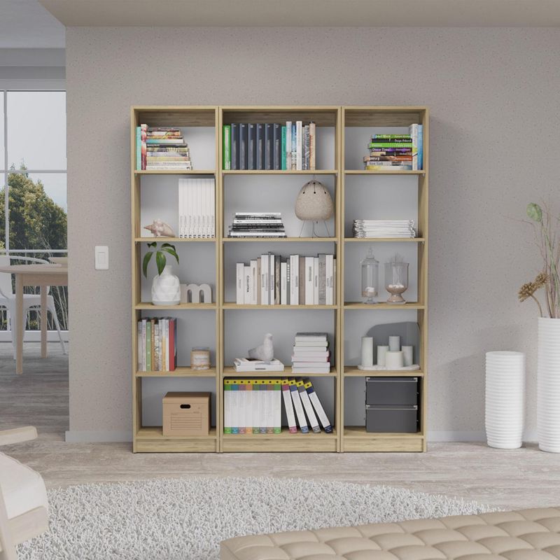 TUHOME - Combo 2 estantes 45cm + estante 62cm macadamia