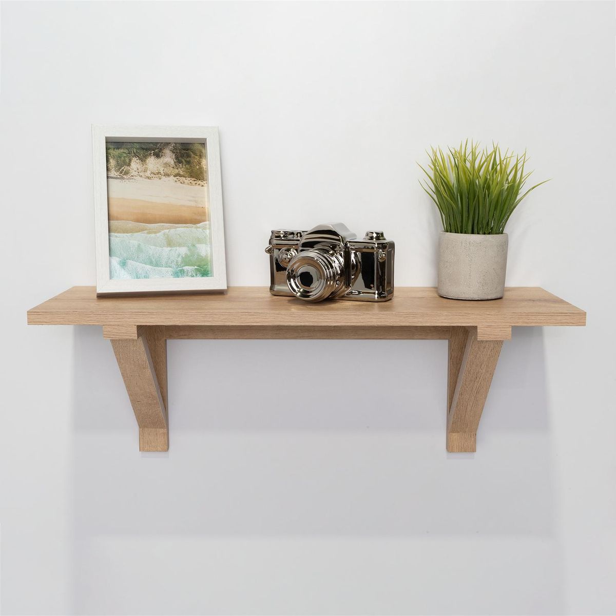 TUHOME - Repisa Bella Aglomerado 1 Nivel(es) 22x60x20 cm Rovere