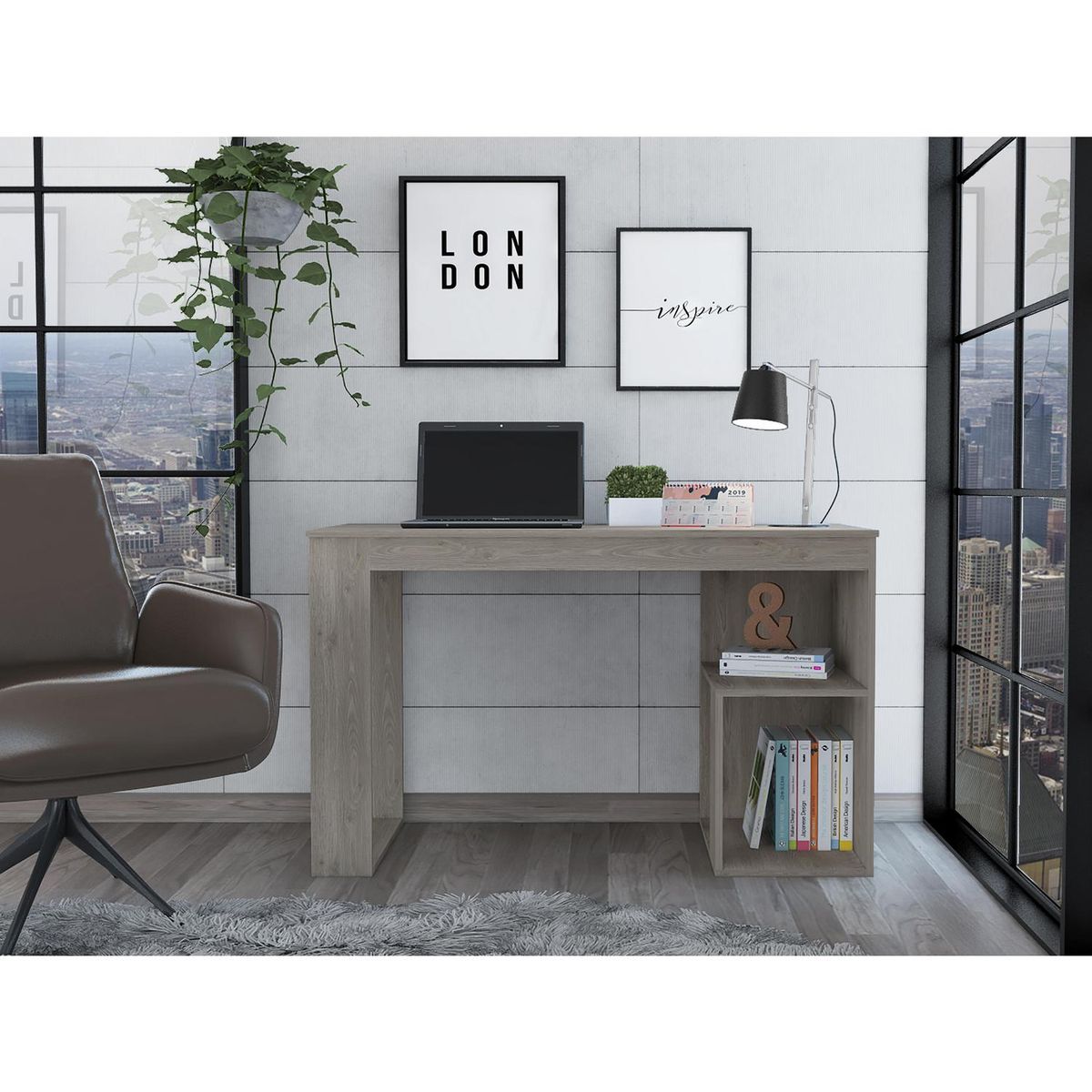 TUHOME - Escritorio astana ceniza