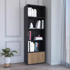 TUHOME - Librero Funes Aglomerado 5 Nivel(es) 60x180x35 cm Wengué