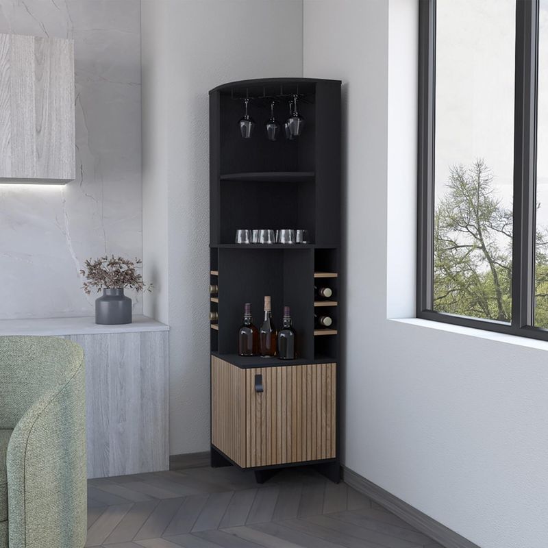 TUHOME - Bar Esquinero Funes 46.9x180x46.9 cm Wengue