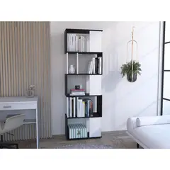 TUHOME - Librero Noah Shelving Aglomerado 5 Nivel(es) 60x180x29.5 cm Blanco