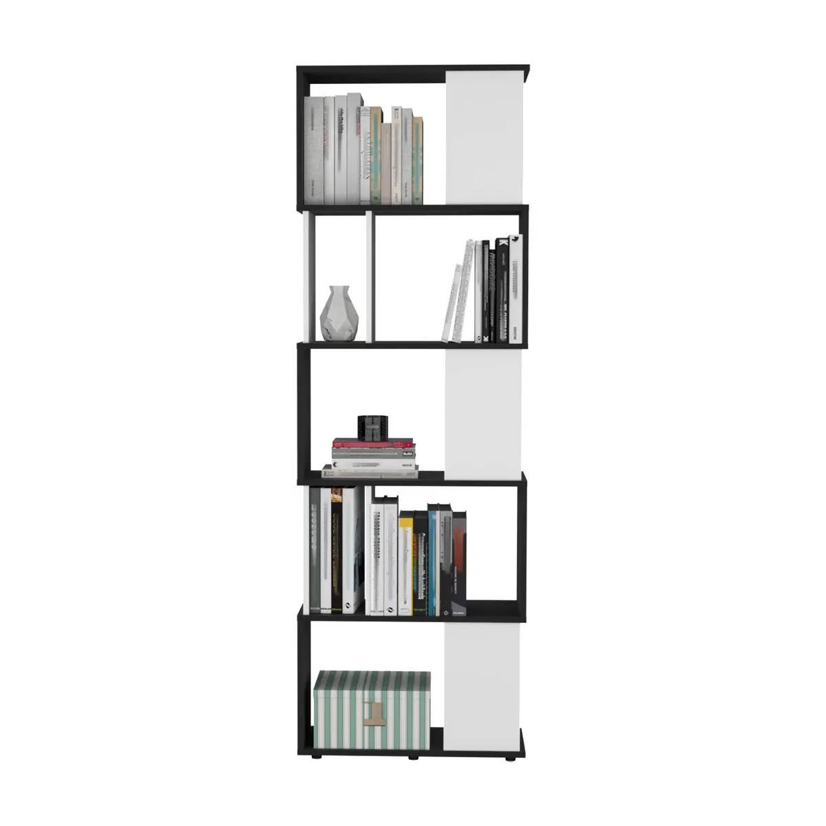 TUHOME - Librero Noah Shelving Aglomerado 5 Nivel(es) 60x180x29.5 cm Blanco
