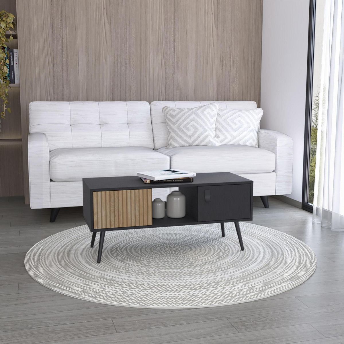 TUHOME - Mesa de centro funes eco wengue