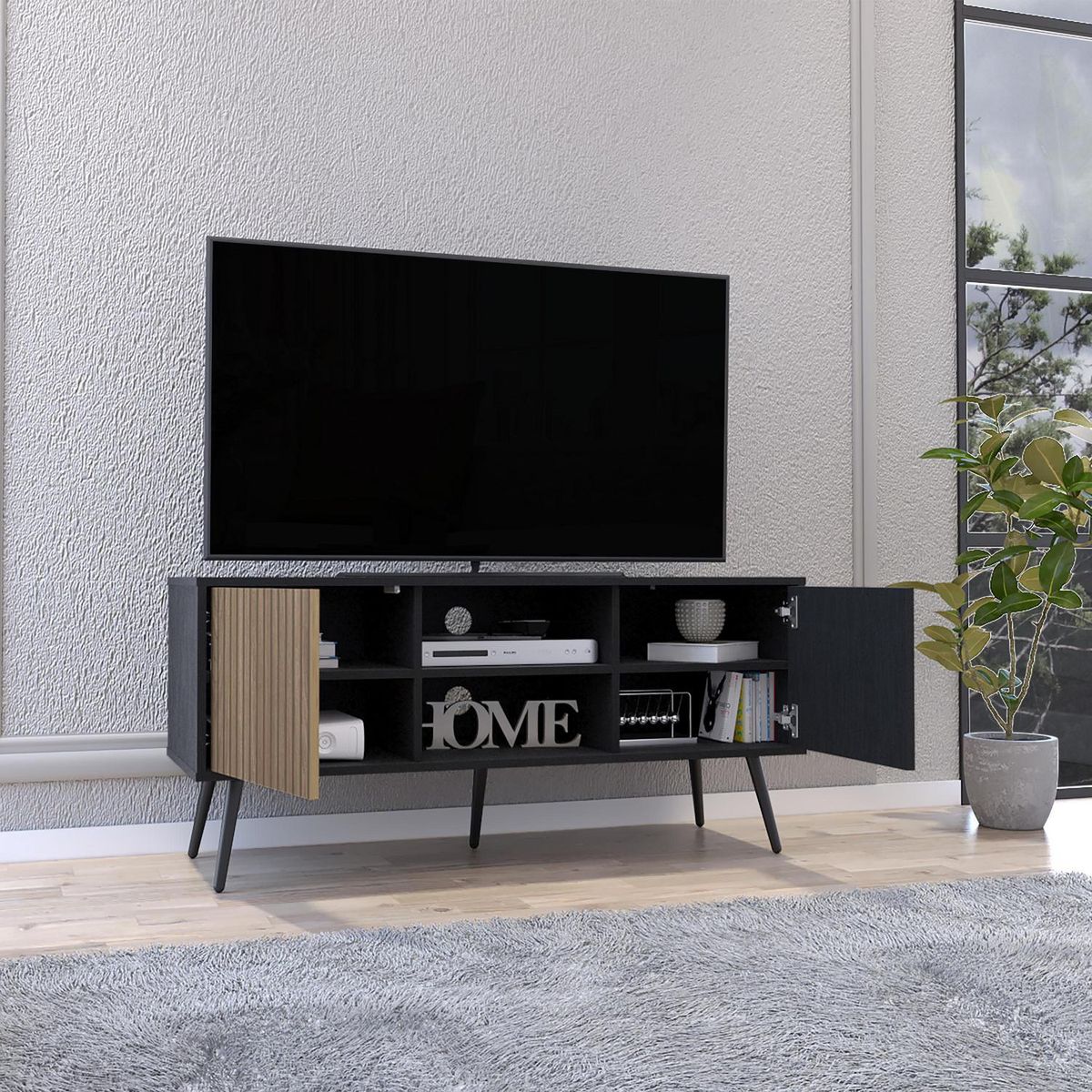 TUHOME - Rack TV 47 funes eco 120 wengue
