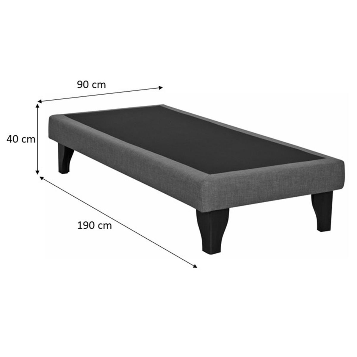 INTERMUEBLES - Base Dreams 1 pl tela Chocolate