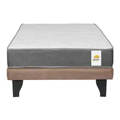 INTERMUEBLES - Cama 1.5 plazas Europea Confort Silver Café claro