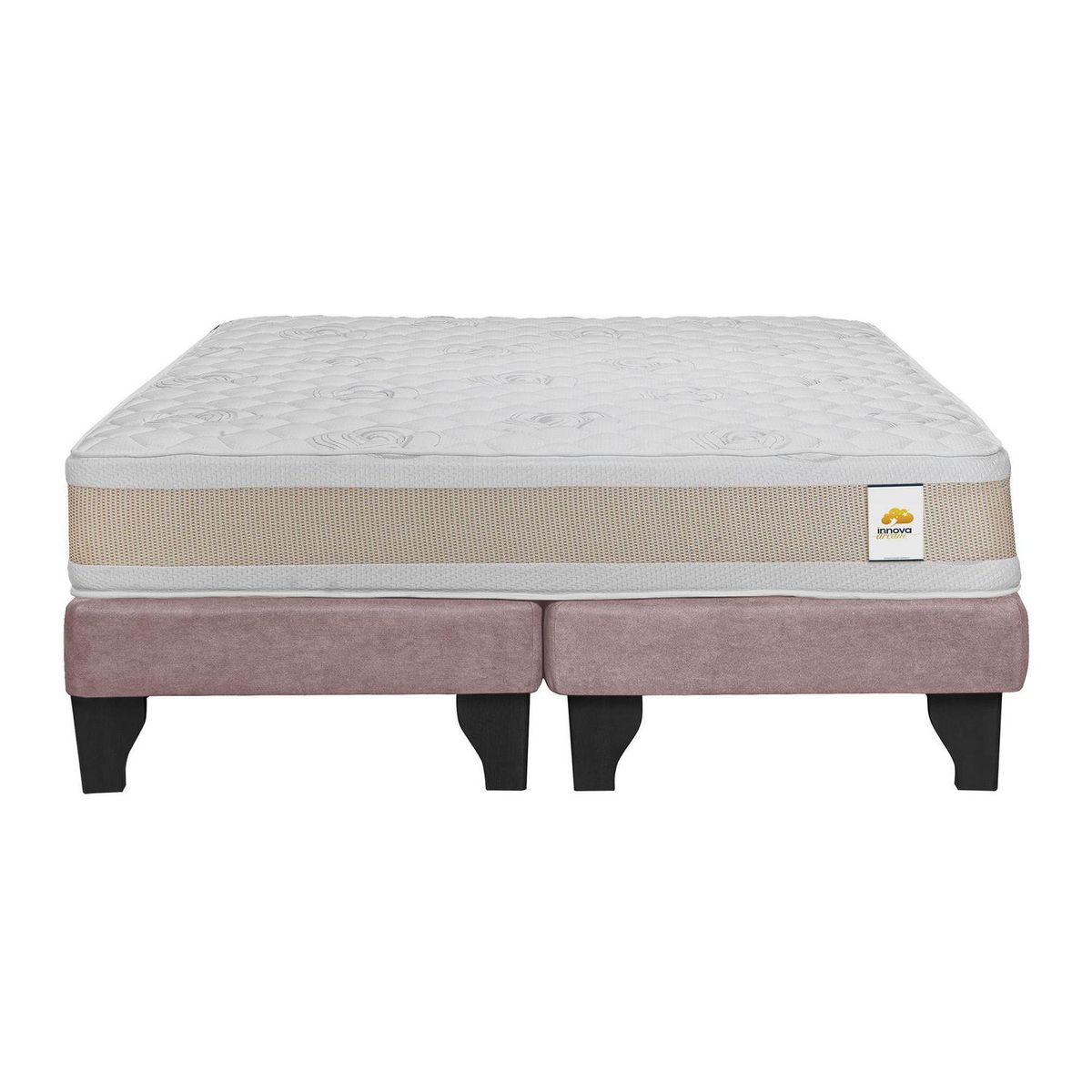 INTERMUEBLES - Cama King Europea Confort Gold Rosa