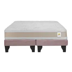 INTERMUEBLES - Cama King Europea Confort Gold Rosa