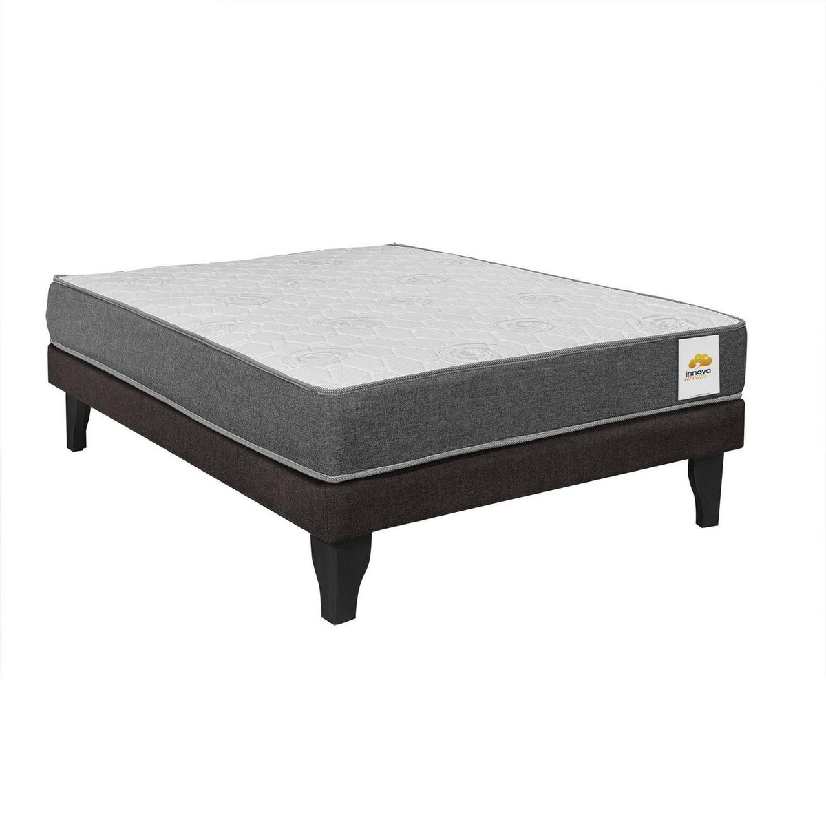 INTERMUEBLES - Cama 1.5 plazas Europea Confort Silver Chocolate