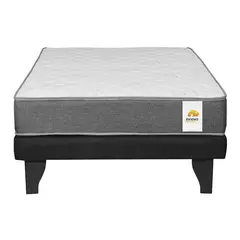 INTERMUEBLES - Cama 1.5 plazas Europea Confort Silver Negro