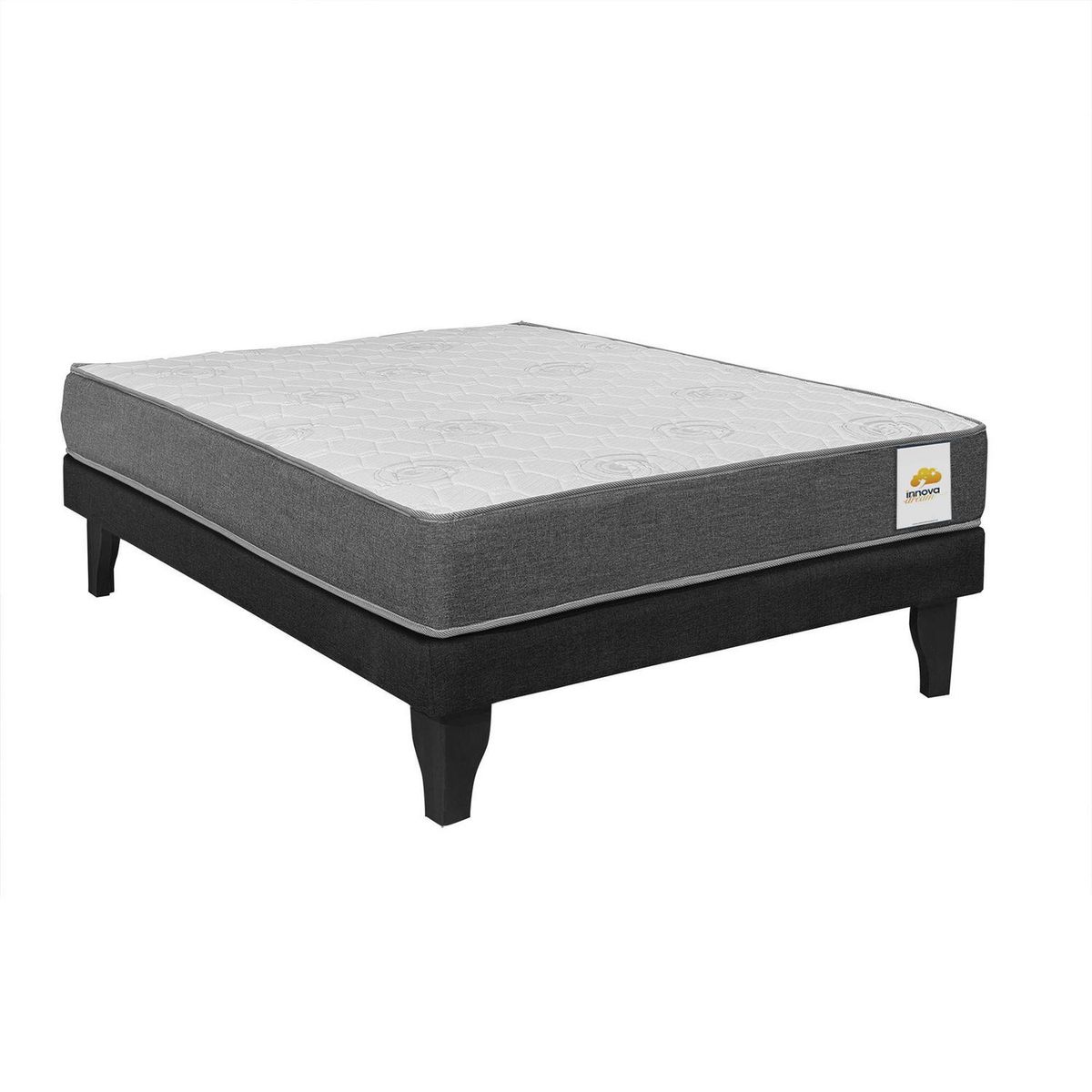 INTERMUEBLES - Cama 1.5 plazas Europea Confort Silver Negro