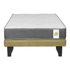 INTERMUEBLES - Cama 1.5 plazas Europea Confort Silver Mostaza