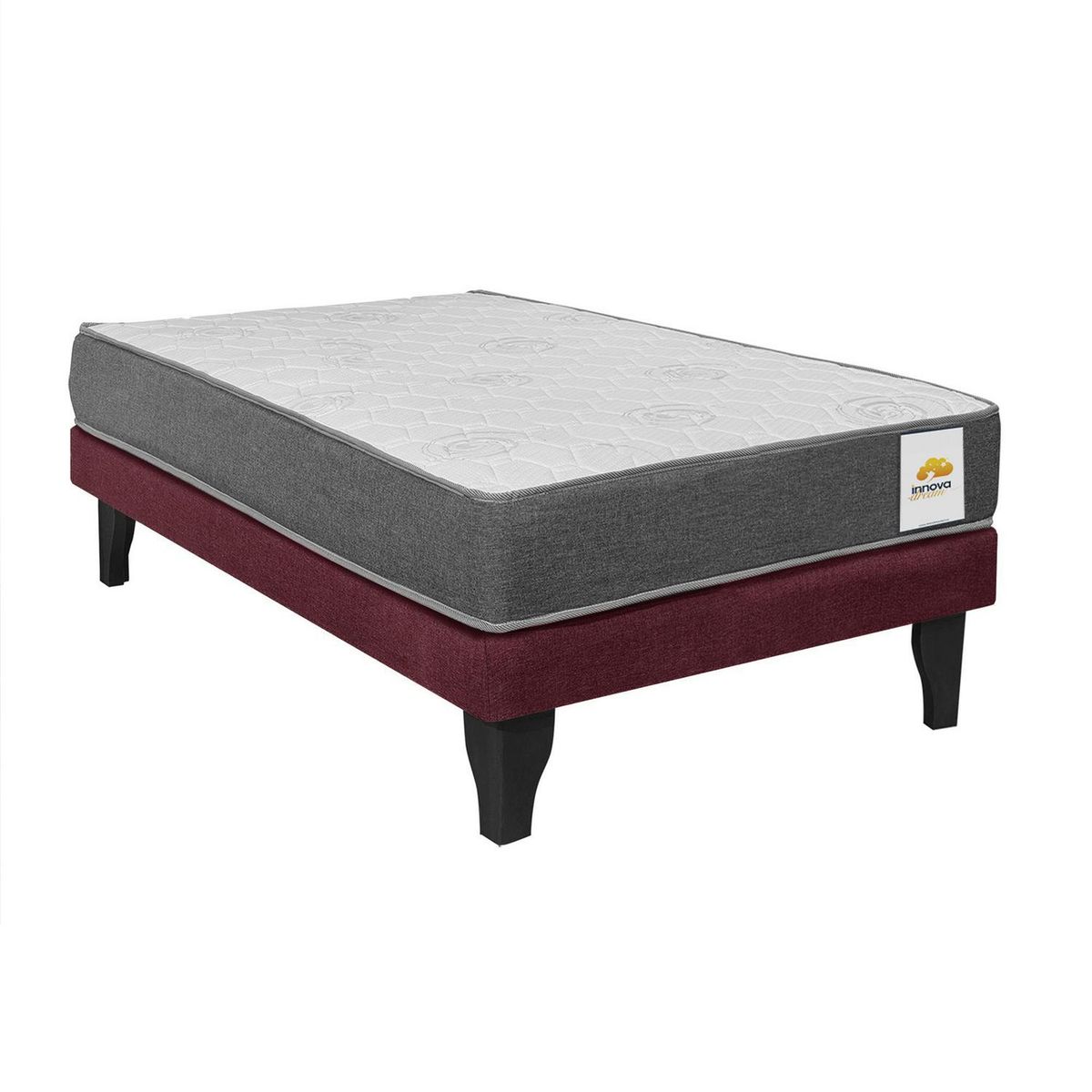 INTERMUEBLES - Cama 1 plaza Europea Confort Silver Burdeo