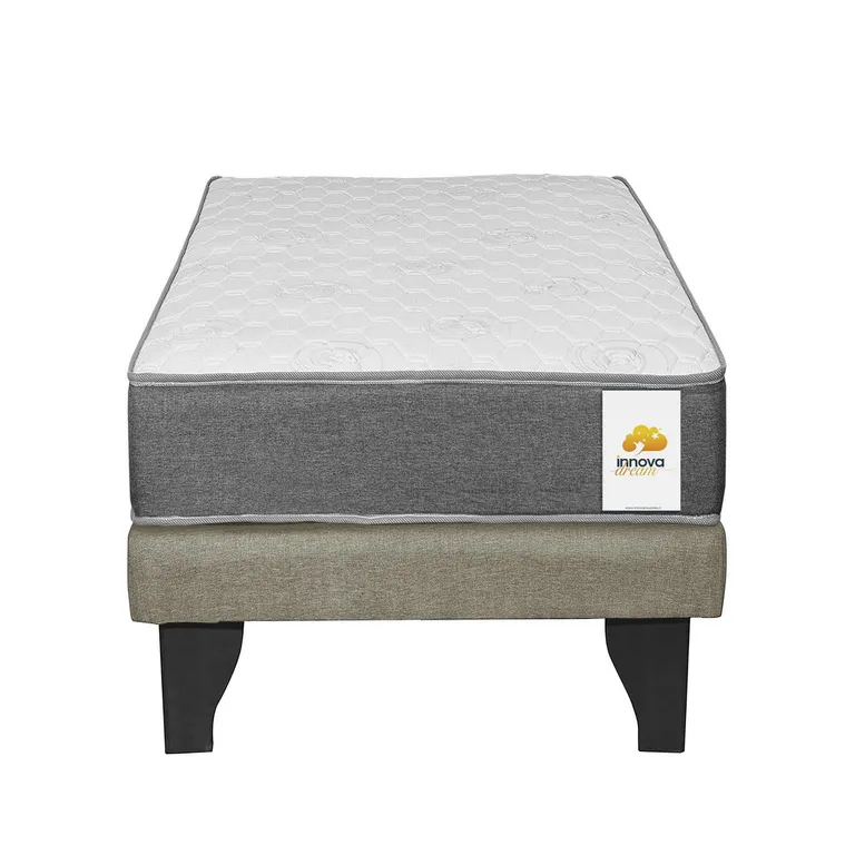 Cama 1 plaza Europea Confort Silver Beige