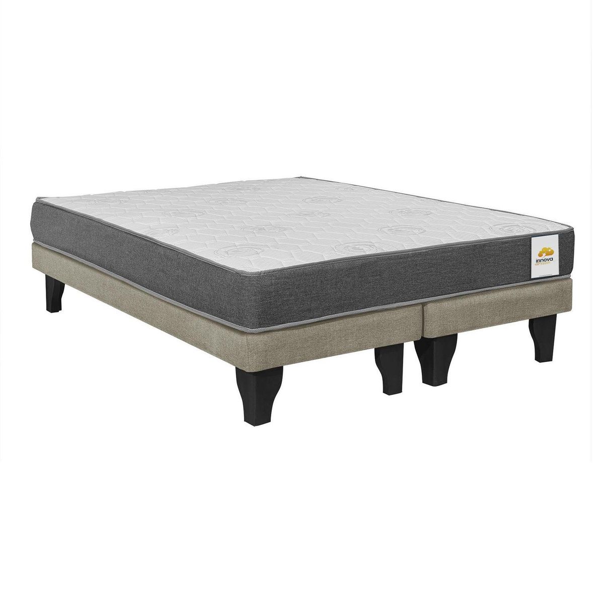 INTERMUEBLES - Cama 2 plazas Europea Confort Silver Beige