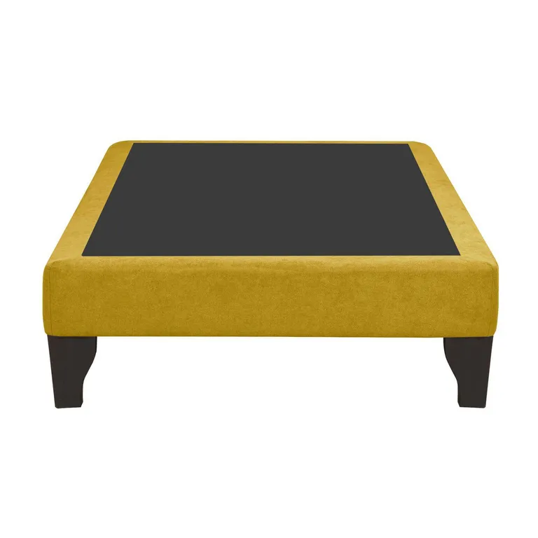 INTERMUEBLES Base Dreams 1 1/2 pl tela Mostaza