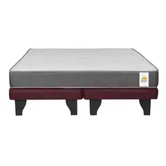 INTERMUEBLES - Cama King Europea Confort Silver Burdeo