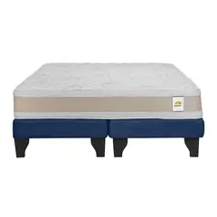 INTERMUEBLES - Cama King Europea Confort Gold Azul
