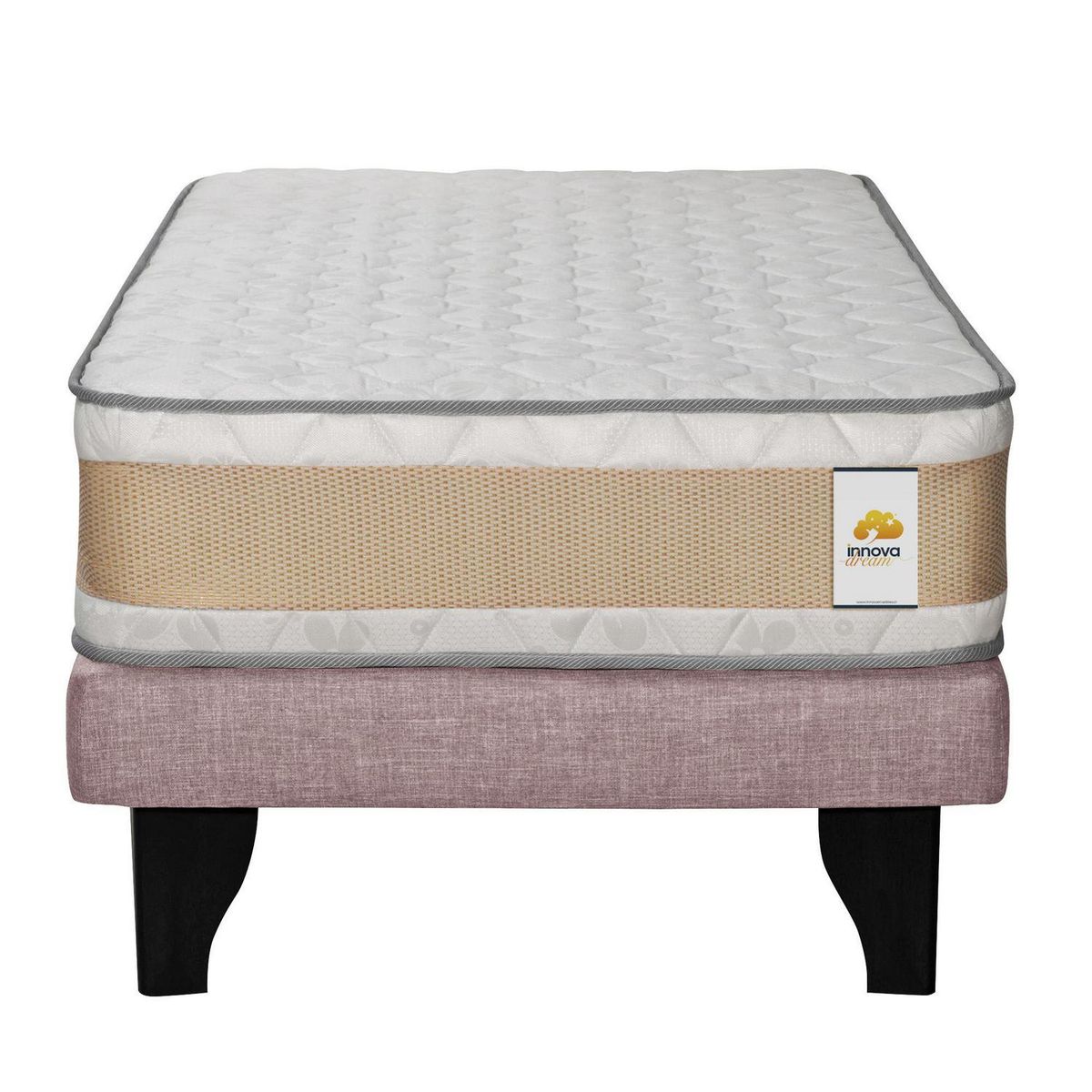 INTERMUEBLES - Cama 1 plaza Europea Confort Gold Rosa