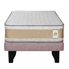 INTERMUEBLES - Cama 1 plaza Europea Confort Gold Rosa