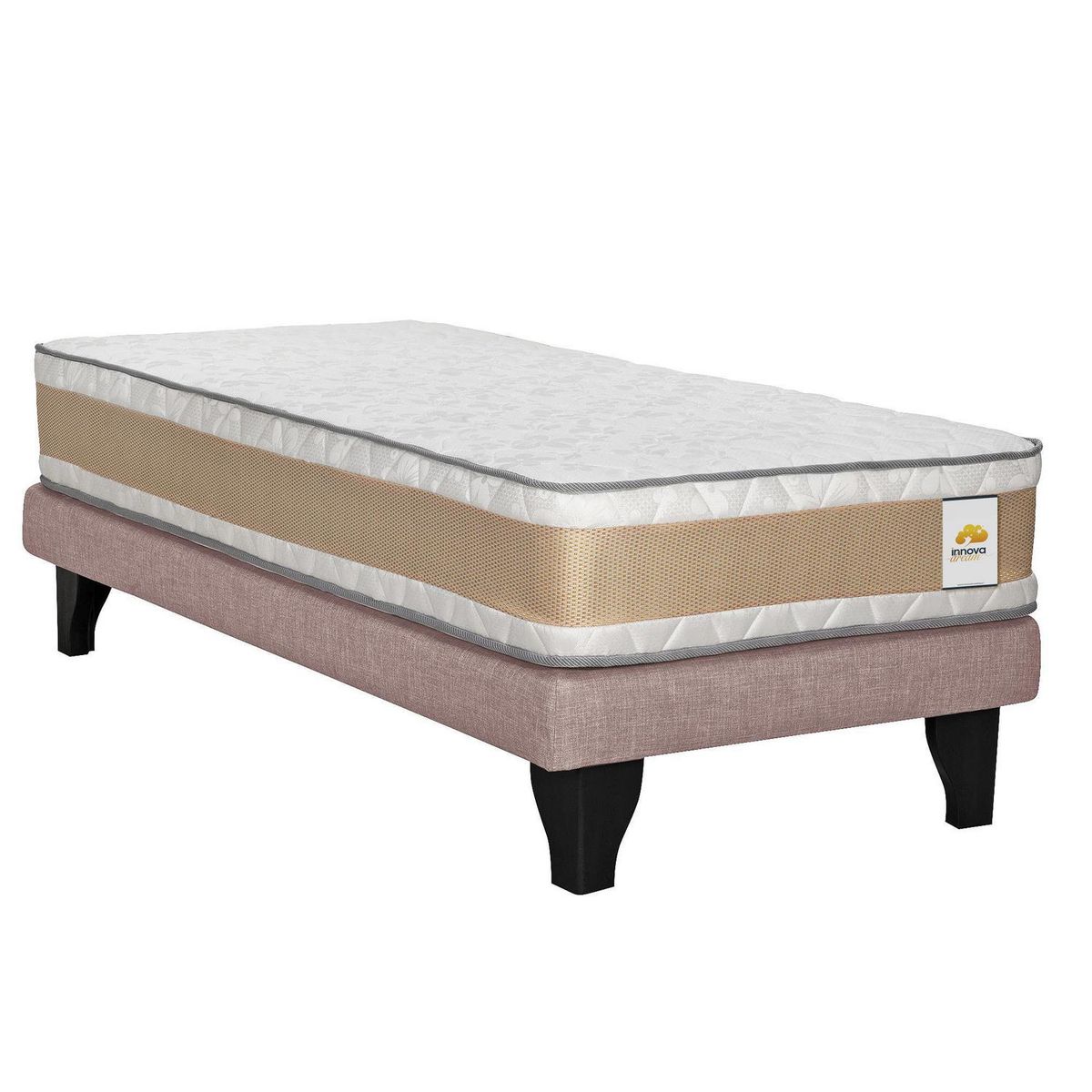 INTERMUEBLES - Cama 1 plaza Europea Confort Gold Rosa