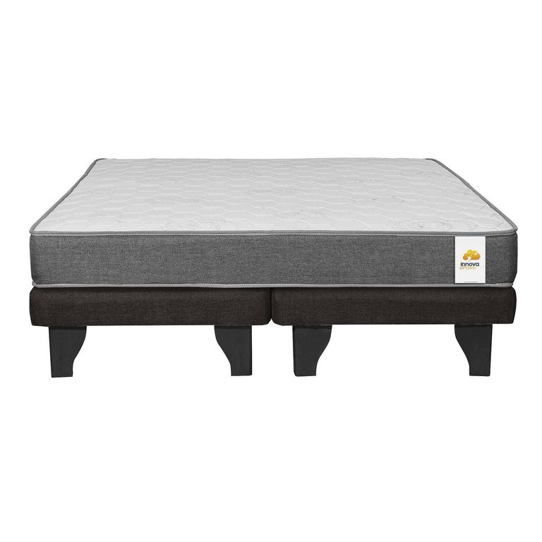 Cama King Europea Confort Silver Gris