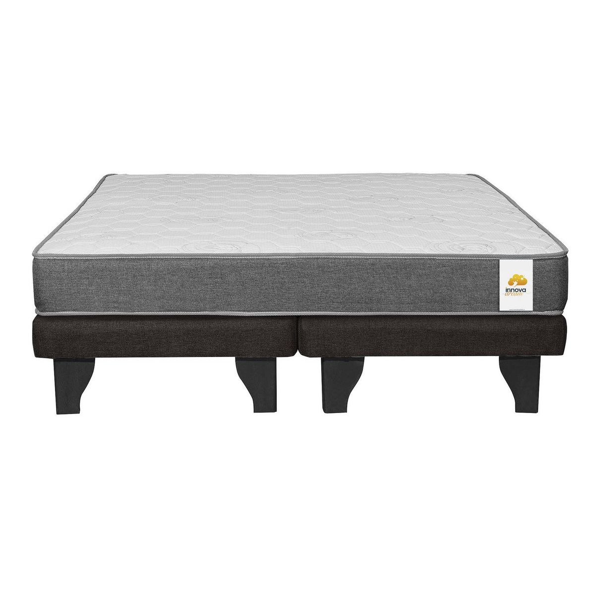 INTERMUEBLES - Cama King Europea Confort Silver Chocolate