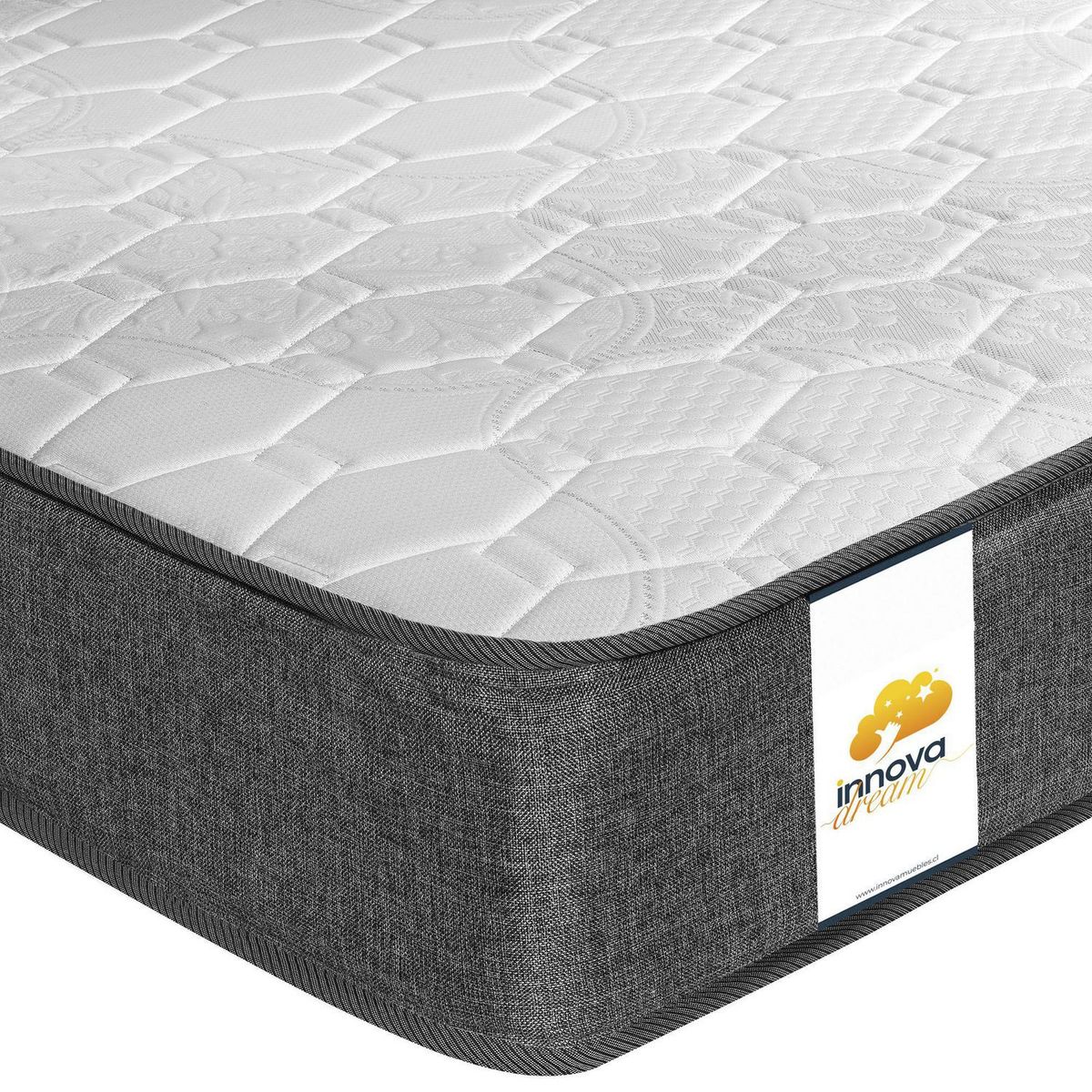 INTERMUEBLES - Cama King Europea Confort Silver Chocolate