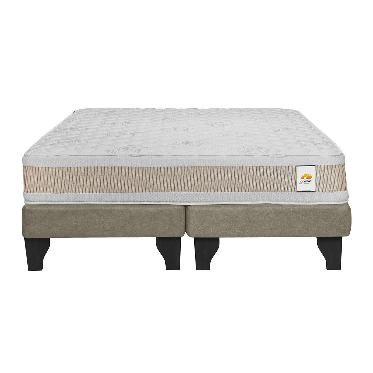 INTERMUEBLES - Cama King Europea Confort Gold Beige