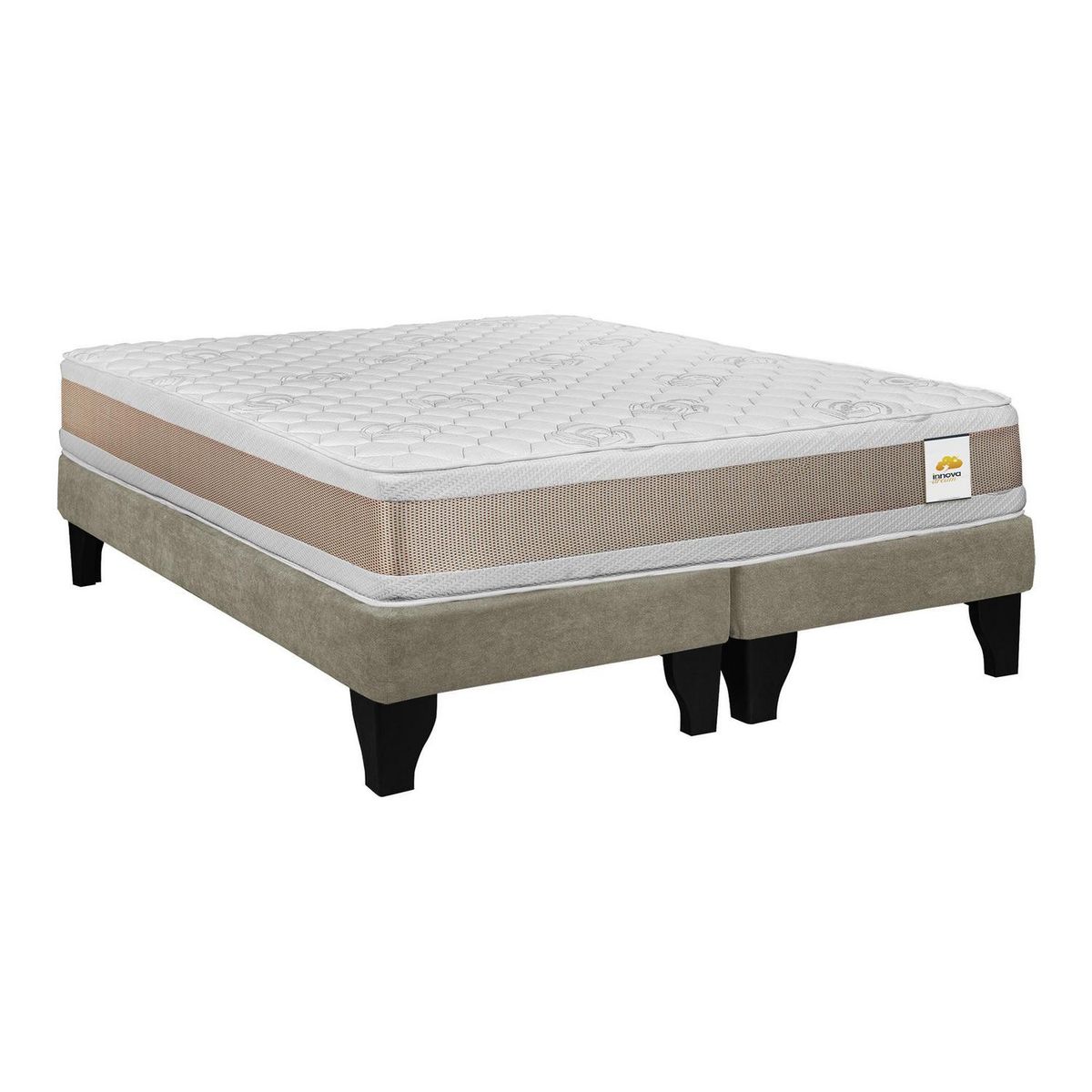 INTERMUEBLES - Cama King Europea Confort Gold Beige