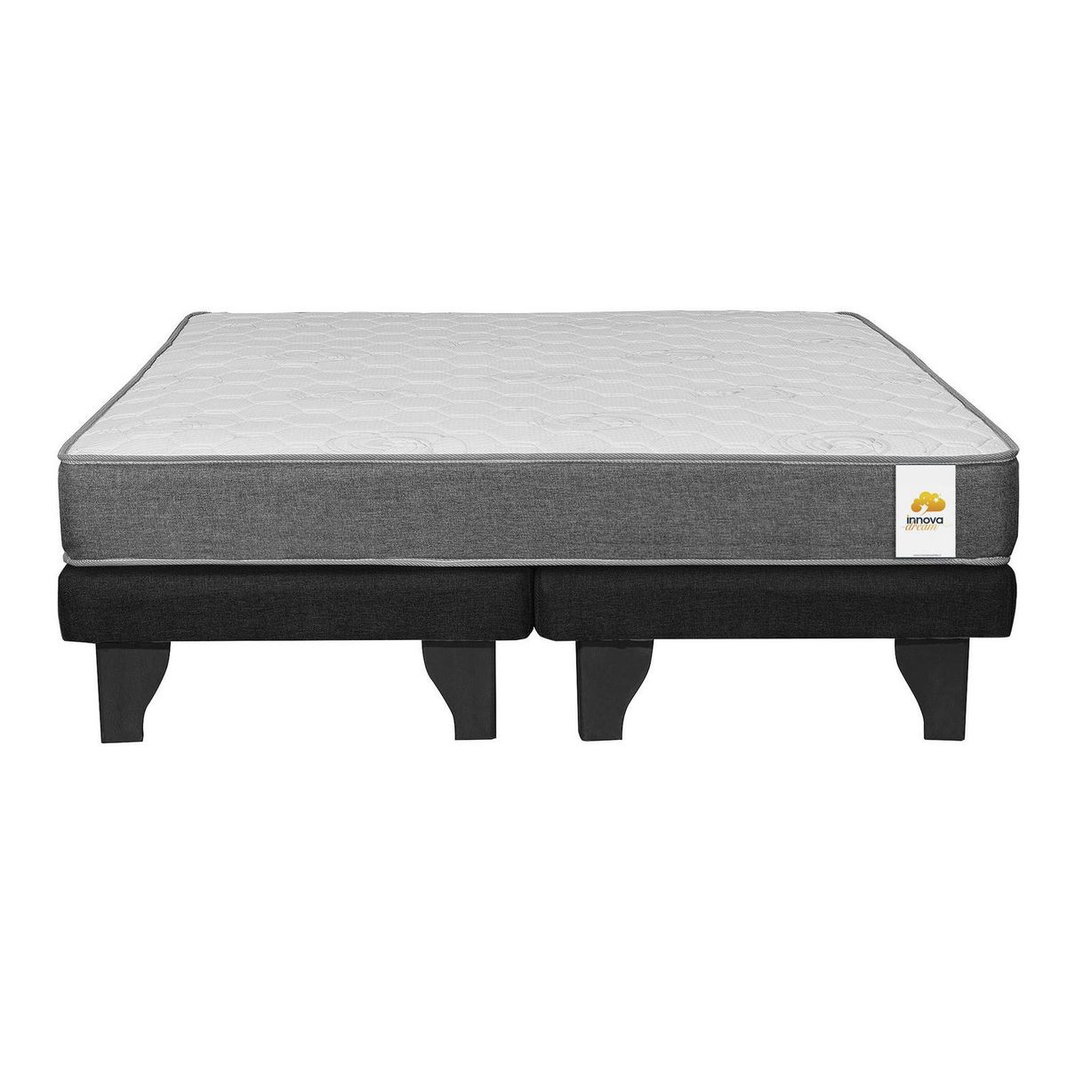 INTERMUEBLES - Cama King Europea Confort Silver Negro