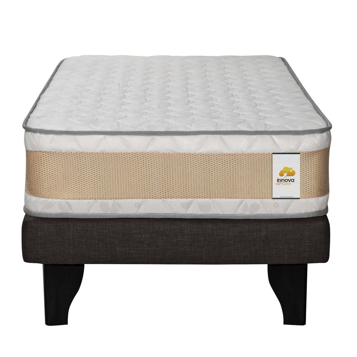 INTERMUEBLES - Cama 1 plaza Europea Confort Gold Chocolate