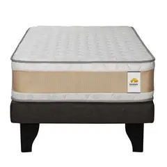 INNOVAMUEBLES - Cama Europea Confort Gold 1 pl tela Chocolate